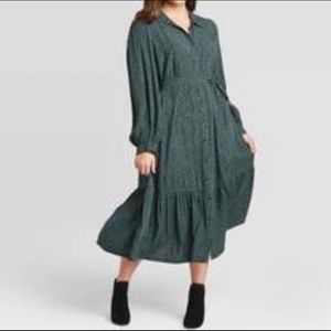 COPY - A New Day | Long Sleeve Tie Waist Shirtdress